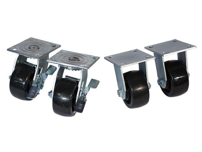 Replacement Set of (4) 4" Swivel Casters for Gas Cylinder Carts 