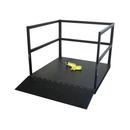 Steel End Loaded (21) Gas Cylinder Forklift Pallet w/ Firewall and Ramp - 6000lb Capacity 