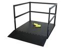 Steel End Loaded (21) Gas Cylinder Forklift Pallet w/ Firewall and Ramp - 6000lb Capacity 