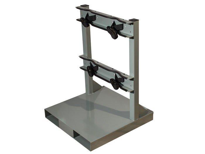 Steel 2 Cylinder Individually Secured Gas Cylinder Forklift Pallet - 800lb Capacity 