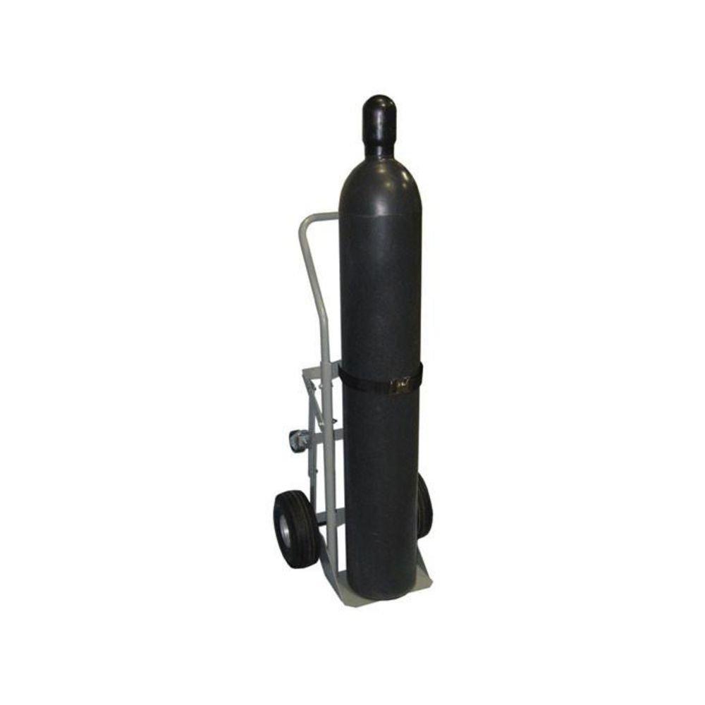 Steel 21"W Single Cylinder Hand Truck with 10" Flat Free Wheels and Rear Casters 
