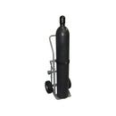Steel 21"W Single Cylinder Hand Truck with 10" Flat Free Wheels and Rear Casters 