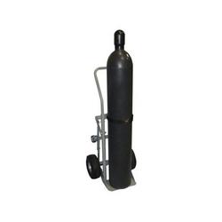 Steel 21"W Single Cylinder Hand Truck with 10" Flat Free Wheels and Rear Casters