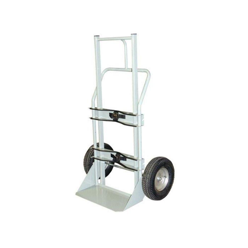 Steel 36" Wide 1000lb Capacity Single 9-18" Cylinder Hand Truck with 16" Pneumatic Wheels 