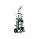 Double Cylinder 35"W 600lb Hand Truck w/ Tool Tray, Hoist Ring, and 10.5" Pneumatic Wheels 