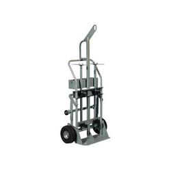 Double Cylinder 35"W 600lb Hand Truck w/ Tool Tray, Hoist Ring, and 10.5" Pneumatic Wheels