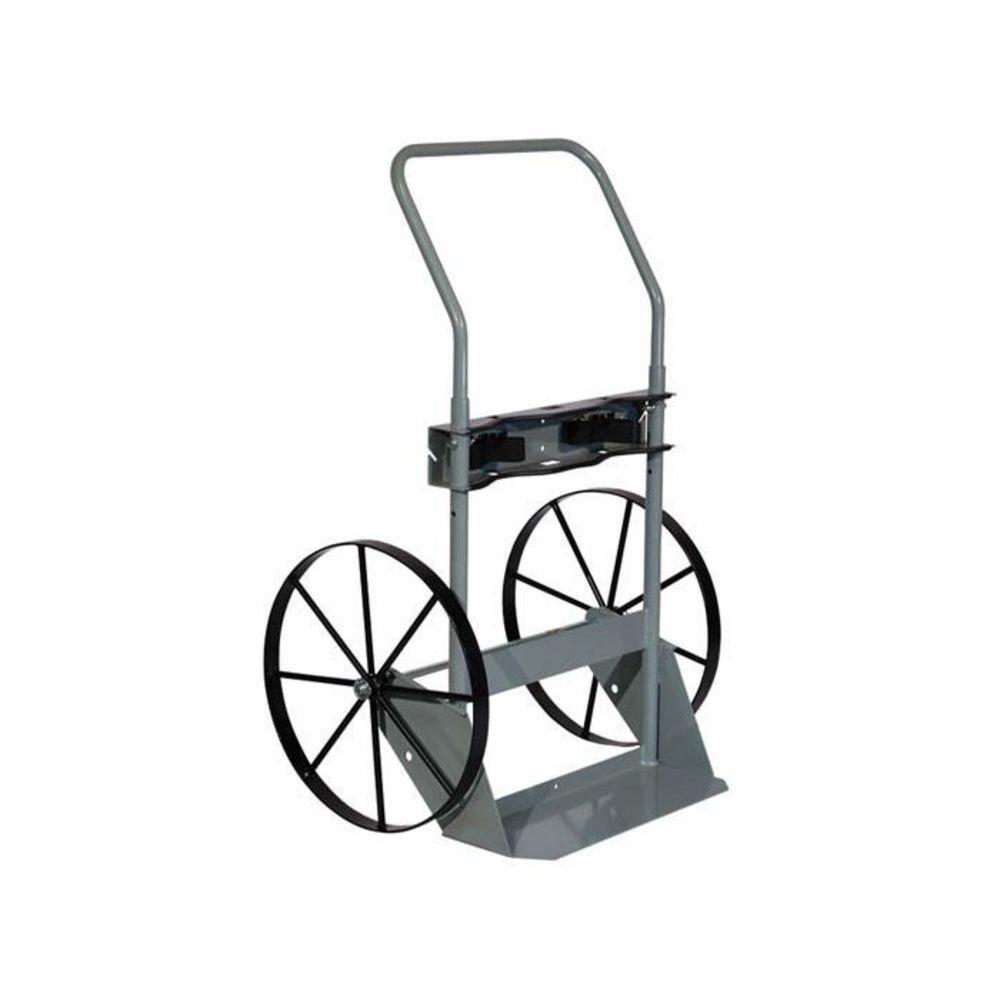 Double Cylinder 32"W 600lb Capacity Hand Truck with 20" Steel Wheels 