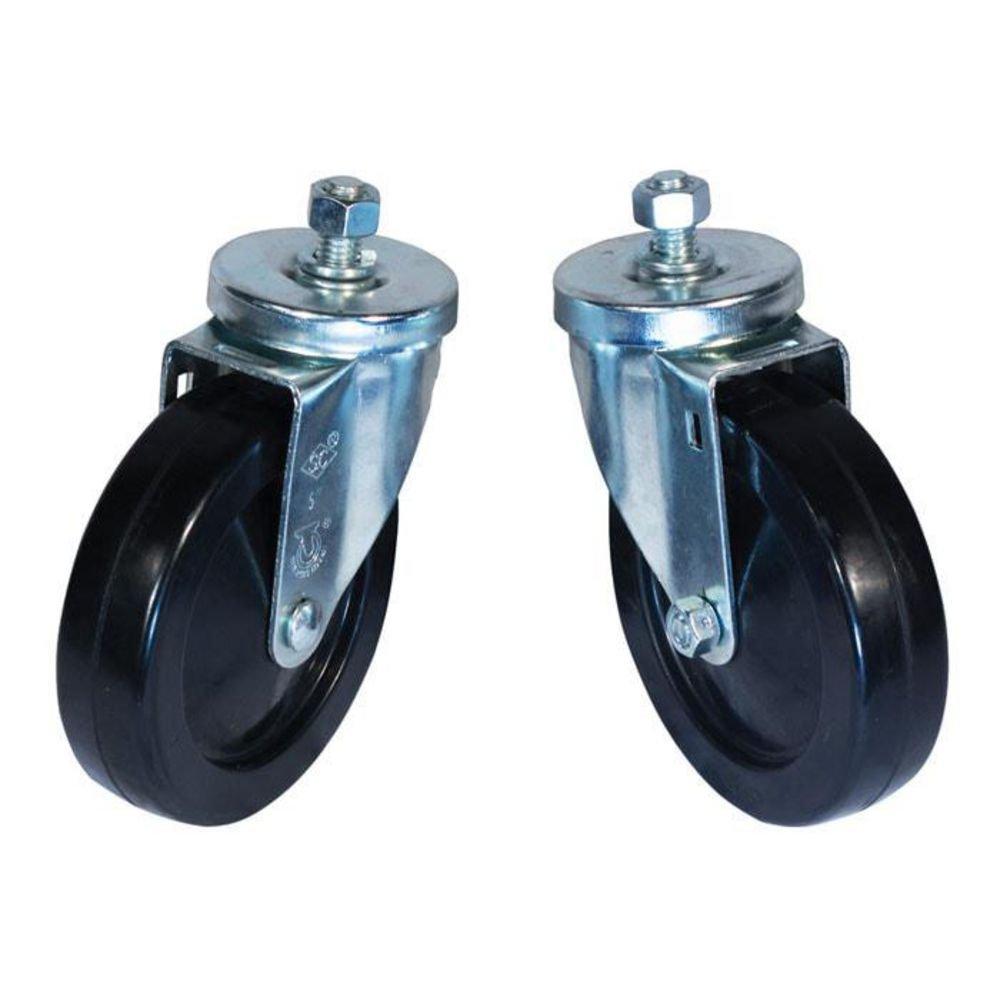 Replacement Set of (2) 5" Swivel Casters for Gas Cylinder Hand Trucks 