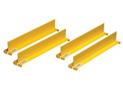 Yellow Set of (4) 14" Steel Shelf Dividers for 14" Deep Justrite Cabinets