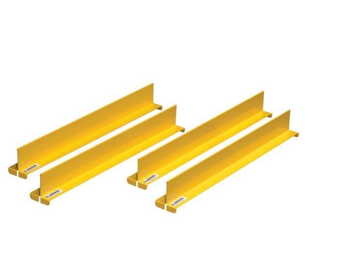 Yellow Set of (4) 18" Steel Shelf Dividers for 18" Deep Justrite Cabinets 