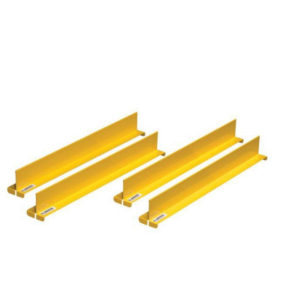 Yellow Set of (4) 18" Steel Shelf Dividers for 18" Deep Justrite Cabinets 