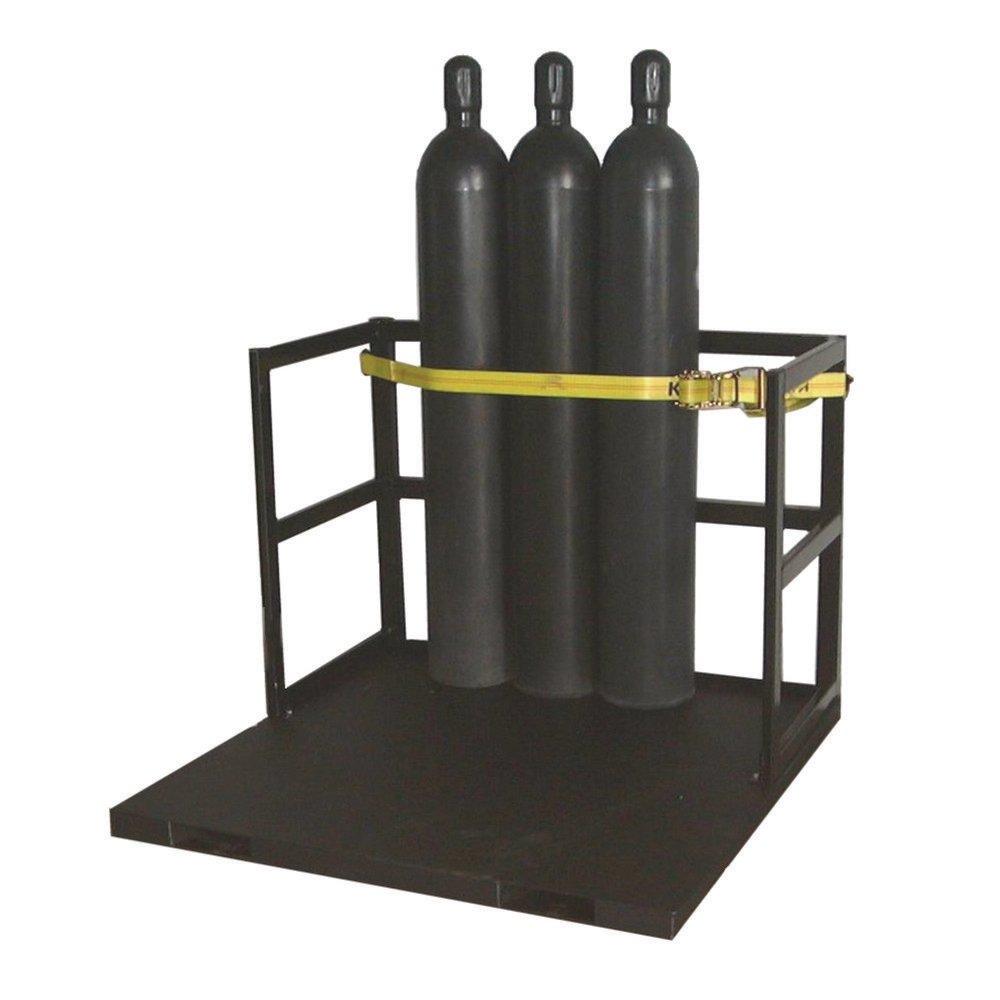 Steel End Loaded (21) Gas Cylinder Forklift Pallet - 6000lb Capacity 