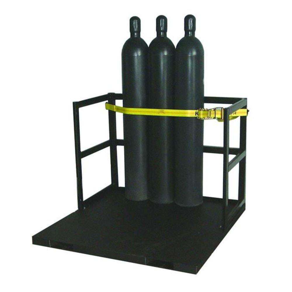 Steel End Loaded (21) Gas Cylinder Forklift Pallet - 6000lb Capacity 