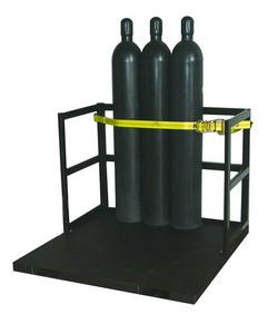 Steel End Loaded (21) Gas Cylinder Forklift Pallet - 6000lb Capacity