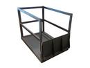 Steel End Loaded (14) Gas Cylinder Forklift Pallet w/ Ramp - 3600lb Capacity 
