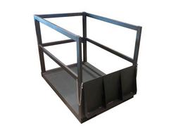 Steel End Loaded (14) Gas Cylinder Forklift Pallet w/ Ramp - 3600lb Capacity