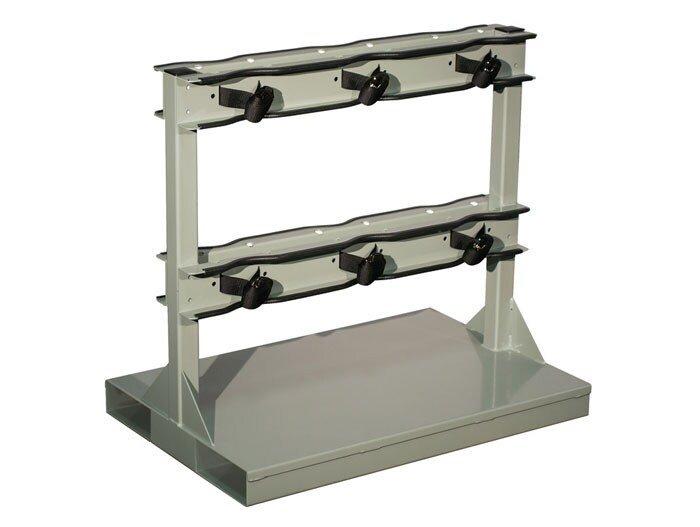 Steel (6) Cylinder Individually Secured Gas Cylinder Forklift Pallet - 1800lb Capacity 