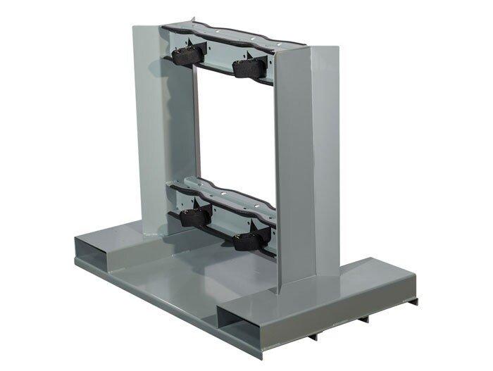 Low Profile Steel (4) Cylinder Individually Secured Gas Cylinder Forklift Pallet - 1200lb Capacity 