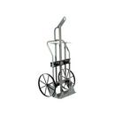 Double Cylinder 32"W 600lb Capacity Hand Truck w/ Hoist Ring and 20" Steel Wheels 