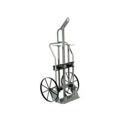 Double Cylinder 32"W 600lb Capacity Hand Truck w/ Hoist Ring and 20" Steel Wheels