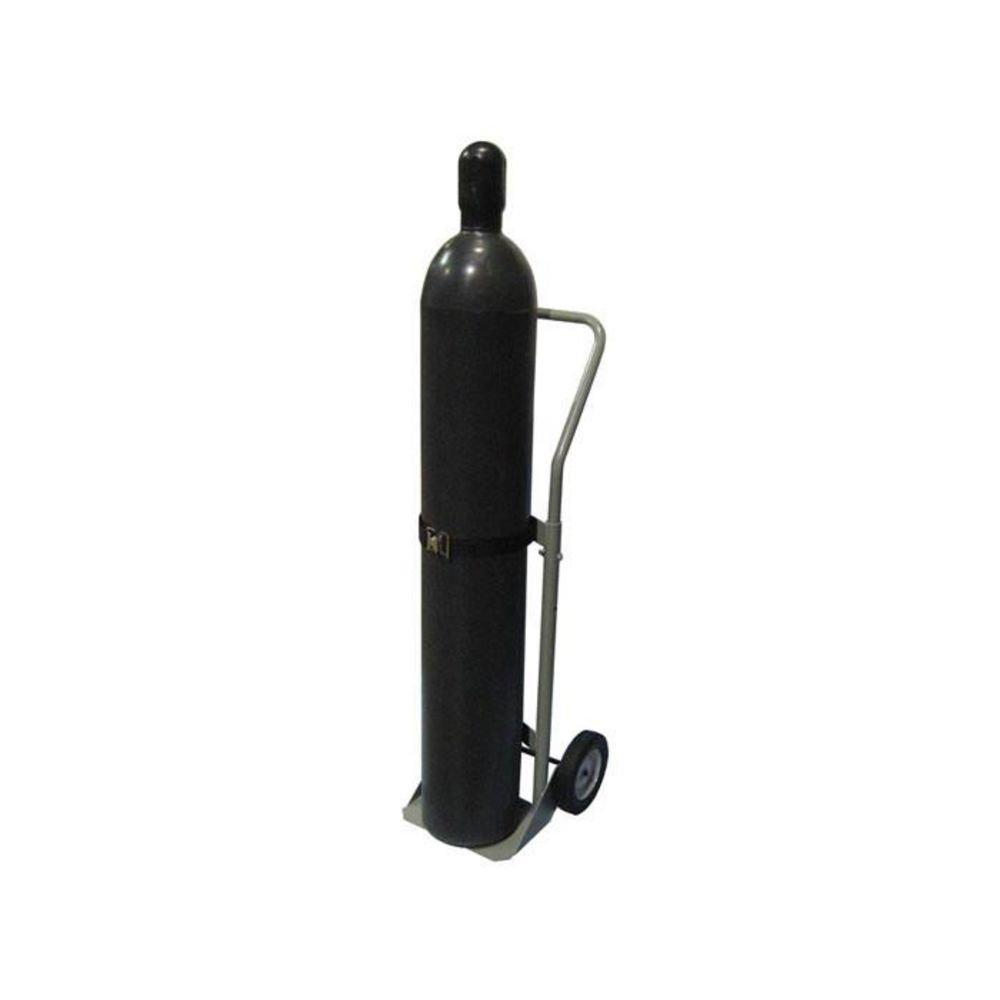 Steel 18" Wide Single Cylinder Handle Truck with 8" Semi-Pneumatic Wheels 