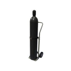 Steel 18" Wide Single Cylinder Handle Truck with 8" Semi-Pneumatic Wheels