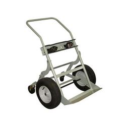 Double Cylinder 34" Wide 1000 Capacity Angled Hand Truck with 16" Pneumatic Front Wheels