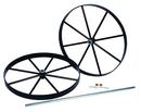 Replacement Set of (2) 20" Steel Wheels and Axle Set for Double Cylinder Hand Trucks 