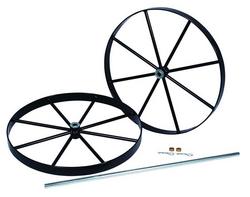 Replacement Set of (2) 20" Steel Wheels and Axle Set for Double Cylinder Hand Trucks