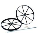 Replacement Set of (2) 20" Steel Wheels and Axle Set for Double Cylinder Hand Trucks 
