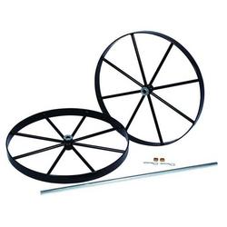 Replacement Set of (2) 20" Steel Wheels and Axle Set for Double Cylinder Hand Trucks