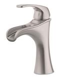 Single Handle Monoblock Bathroom Sink Faucet in Spot Defense Brushed Nickel