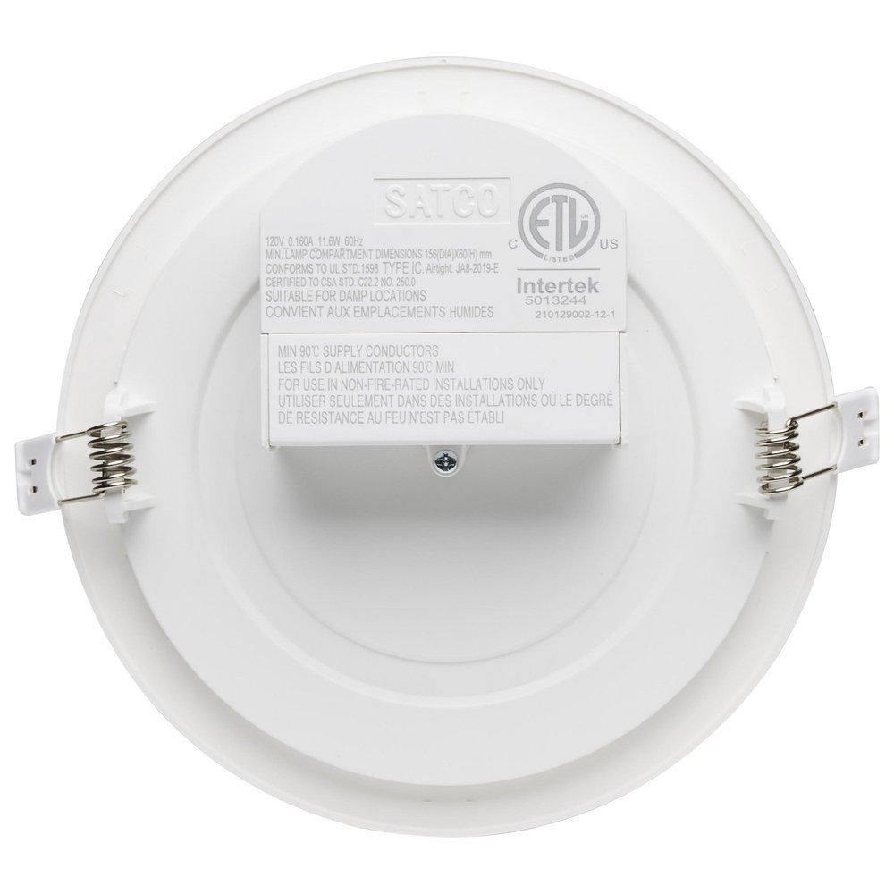 11.6 WATT LED DIRECT WIRE DOWNLIGHT; EDGE-LIT; 5-6 INCH; 3000K; 120 VOLT; DIMMABLE 