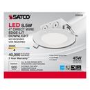 SATCO White 5 x 5 x 1-47/50 in. 8.5W Integrated LED Recessed Housing & Trim 