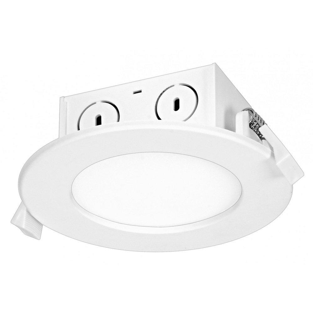 SATCO White 5 x 5 x 1-47/50 in. 8.5W Integrated LED Recessed Housing & Trim 