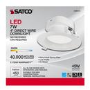 7 WATT LED DIRECT WIRE DOWNLIGHT; 3000K; 120 VOLT; DIMMABLE 