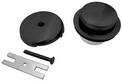 Plastic Toe-Tap Drain in Matte Black