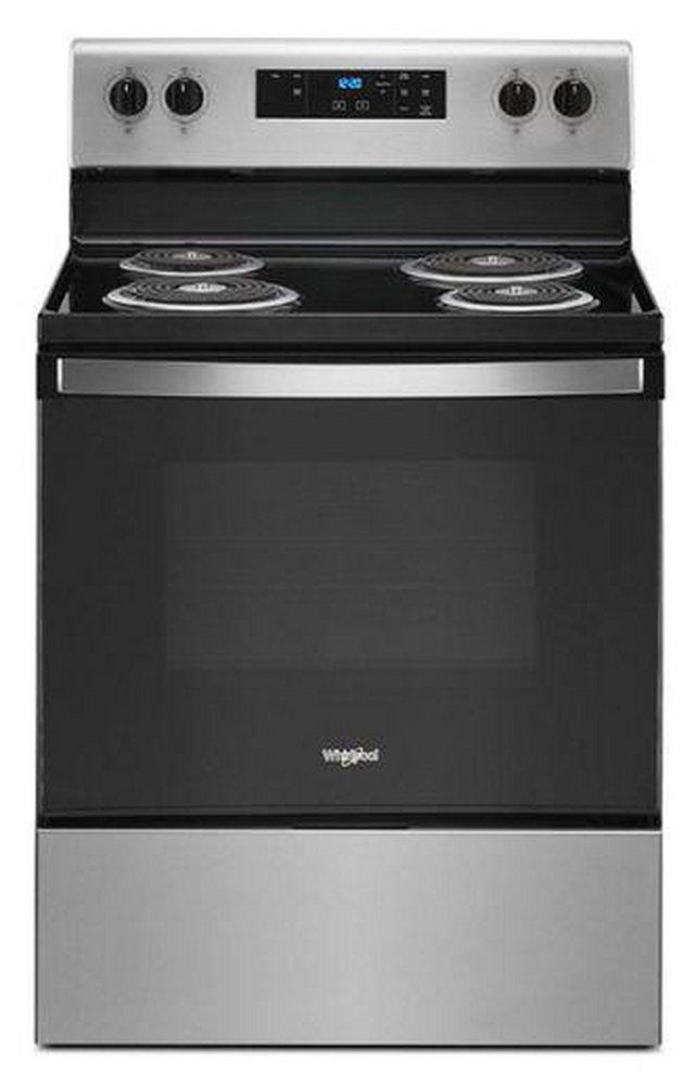 Whirlpool Heritage Stainless Steel 29-7/8 in. Electric 4-Burner Coil Freestanding Range 