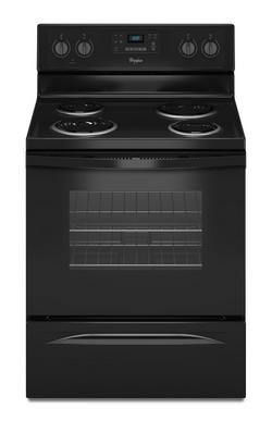 29-7/8 in. Electric 4-Burner Coil Freestanding Range in Black