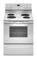 Whirlpool White 29-7/8 in. Electric 4-Burner Coil Freestanding Range 