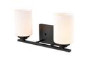 2-Light Vanity Fixture in Matte Black