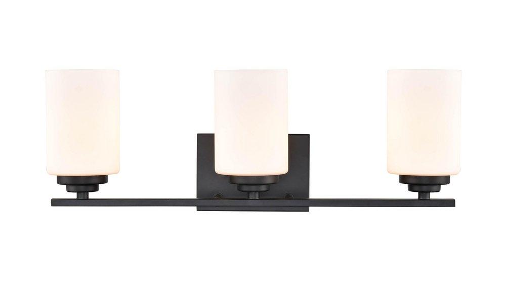 Millennium Lighting Matte Black 3-Light Vanity Fixture 