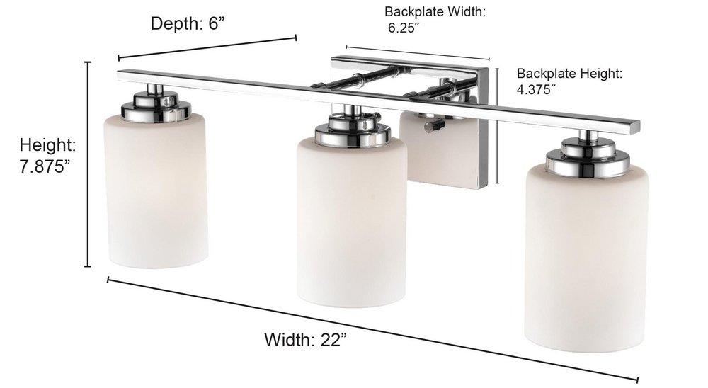 Millennium Lighting Matte Black 3-Light Vanity Fixture 