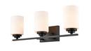 Millennium Lighting Matte Black 3-Light Vanity Fixture 