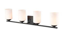 4-Light Vanity Fixture in Matte Black