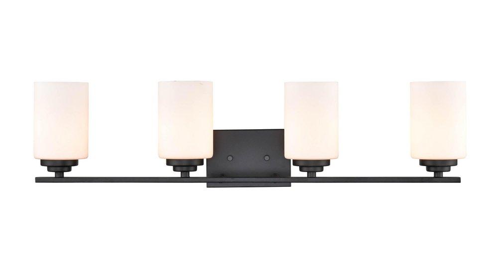Millennium Lighting Matte Black 100W 4-Light Medium E-26 Incandescent Vanity Fixture 