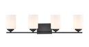Millennium Lighting Matte Black 100W 4-Light Medium E-26 Incandescent Vanity Fixture 