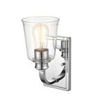 100W 1-Light Wall Sconce in Polished Chrome