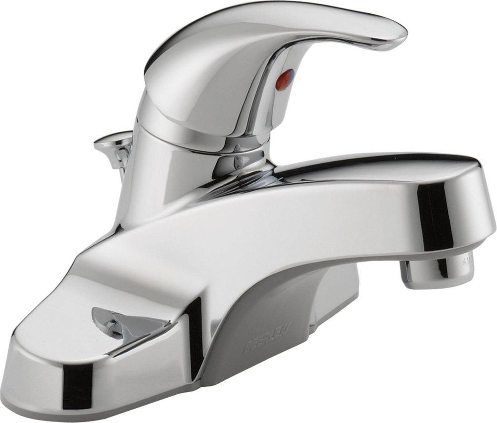 Peerless&reg; Chrome Single Handle Centerset Bathroom Sink Faucet 