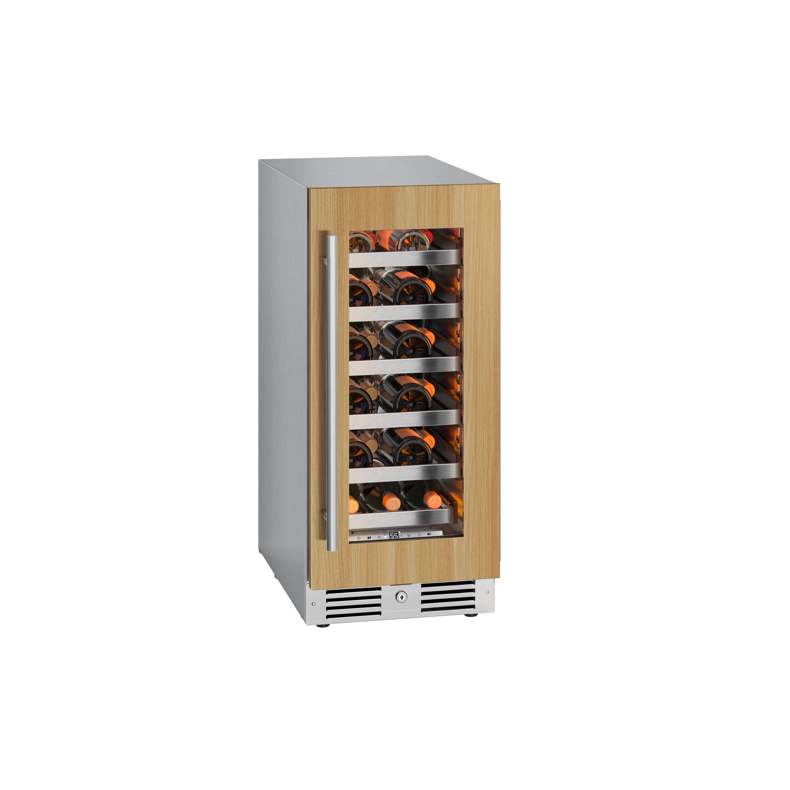 Landmark Panel Ready 15 in. 1.5A 2.89 cf Undercounter Single Zone Wine Cooler with Right Hinge in Panel Ready 